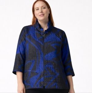 Joseph Ribkoff | Black Royal Blue Jacket  Style #234107 Plus